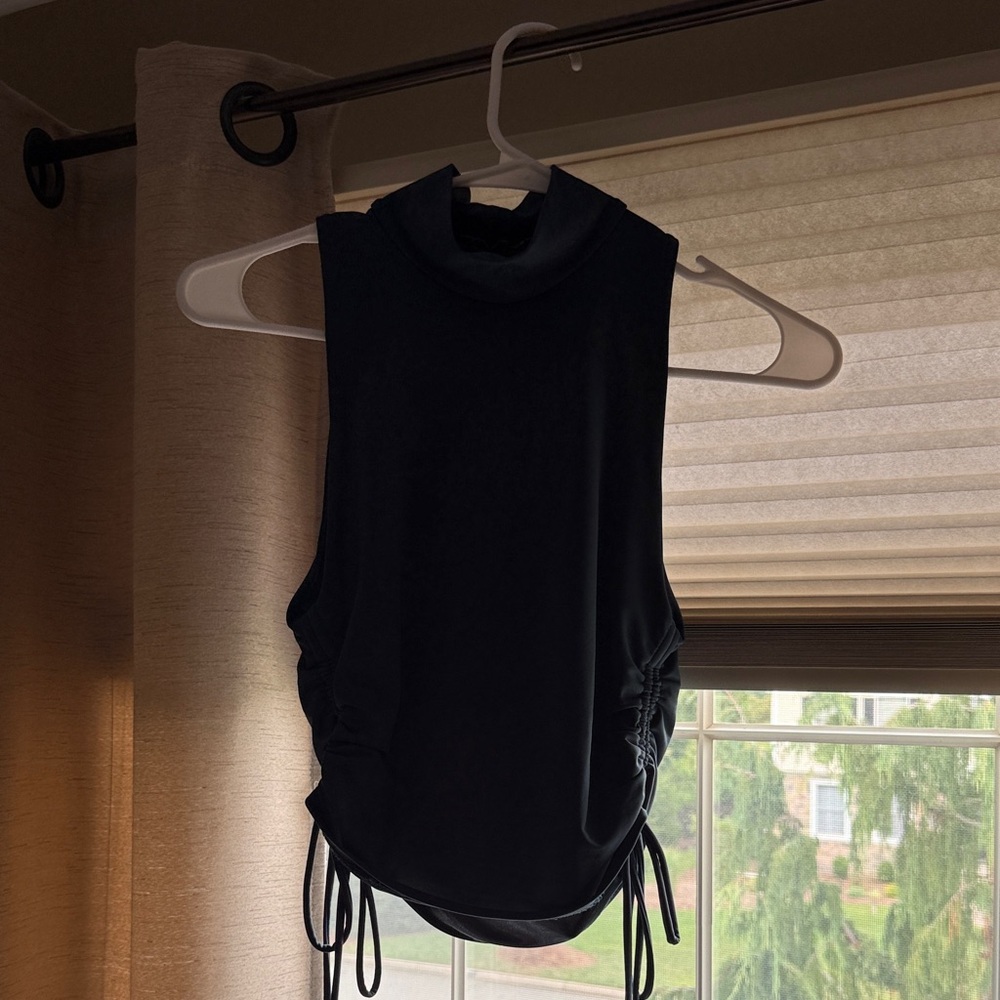 Sleeveless Blue Top